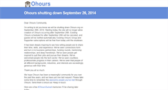Desktop Screenshot of ohours.org